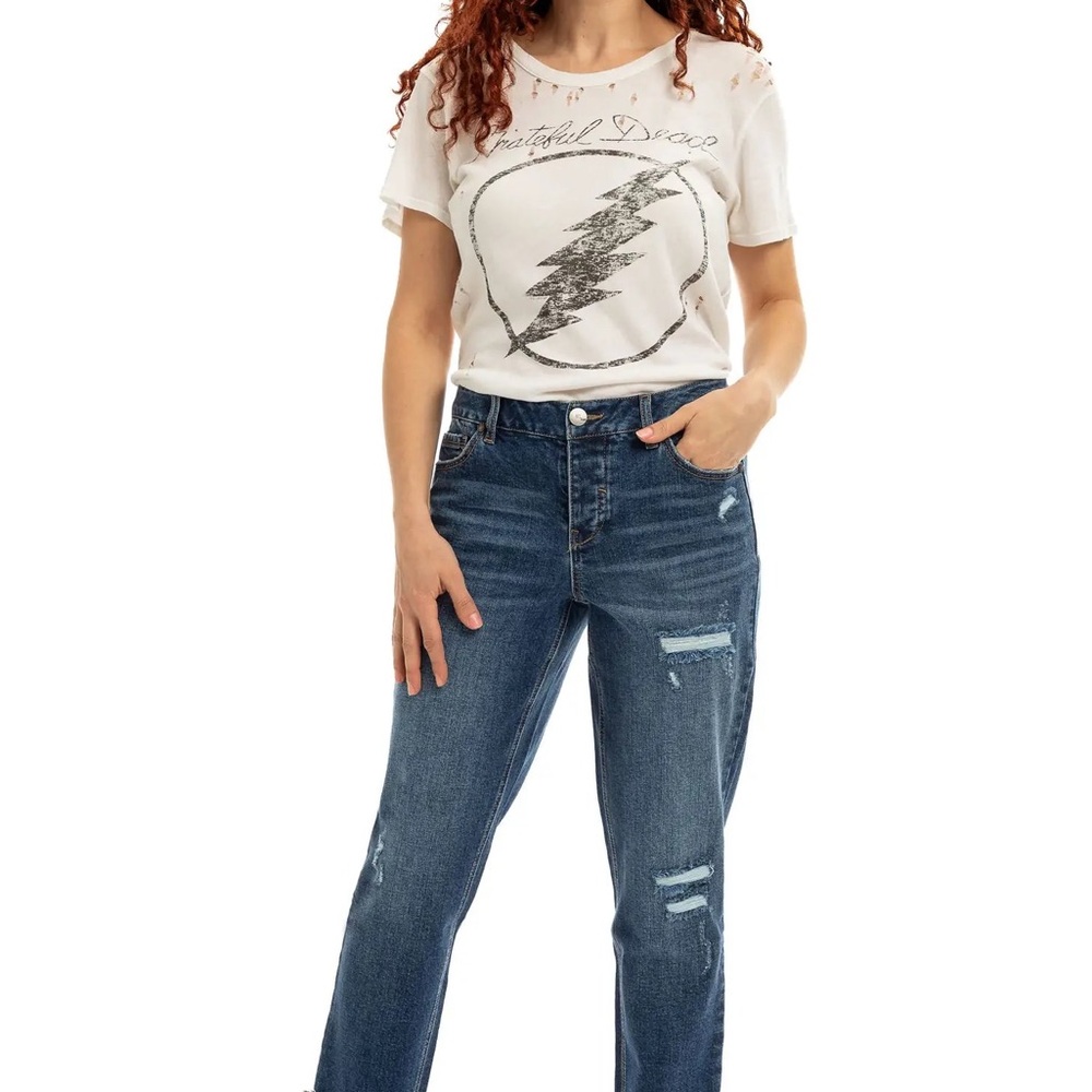 Mid Rise Cuffed Girlfriend Jean - 1822 Denim
